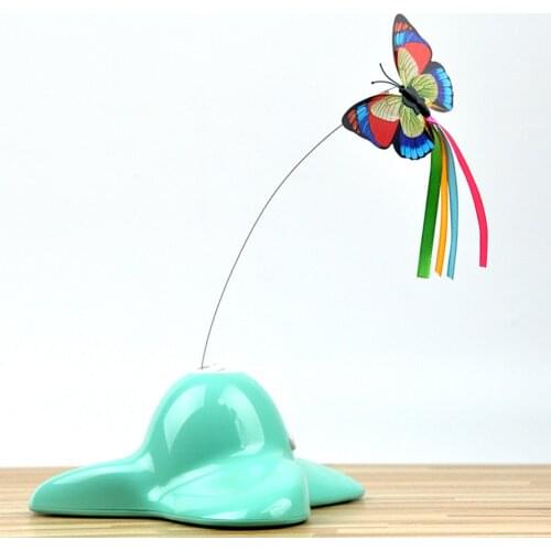 Electric Automatic Rotating Cat Toy Colorful Fluttering Butterfly Shape Funny Kitten Puppy Interactive Playing Toys Accessories