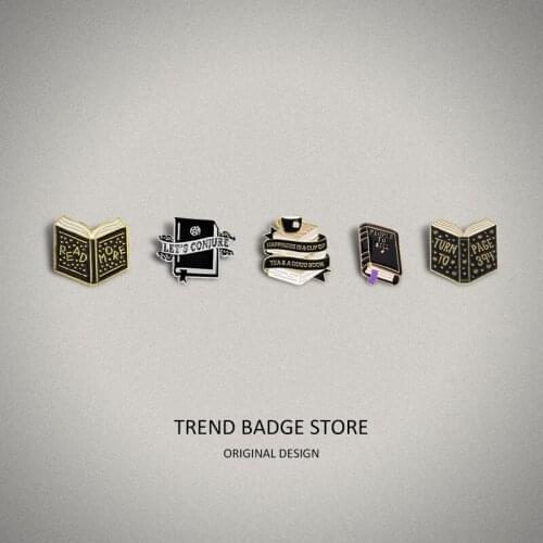Taste the new chapter of life Enamel Label Pins, books collection Brooches omn Clothes Shirt Badge