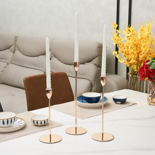 1pcs European Metal Candle Holder Simple Golden Wedding Decoration Bar Party Living Room Decoration Home Decoration