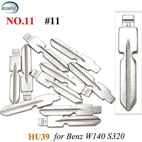 10PCS, HU39 NO.11 KD/Xhorse Blank Key For Benz W140 S320 Flip Key Blade #11