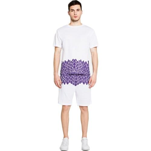 Summer 2-piece mens short sleeve T-shirt 2-piece Top + shorts suit sportswear suit mens short suit mens sportswear