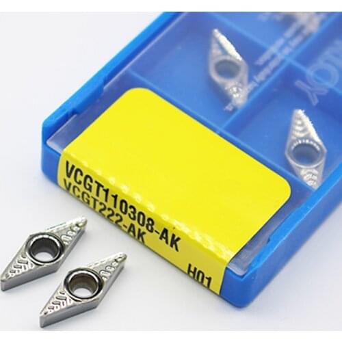 VCGT110308 AK H01 VCGT 110308 Aluminum cutter blade Insert Cutting Tool turning tool CNC Tools AL +TIN Alloy wood
