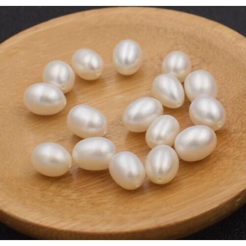 Natural Freshwater Pearl 9x12mm 3A Loose Drop Pearls Beads Half Hole for DIY Bracelet Pear Jewelry
