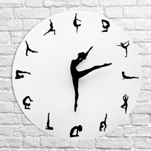 The latest creative mirror fashion modern quartz clock living room diy wall clock character dance posture wall clock