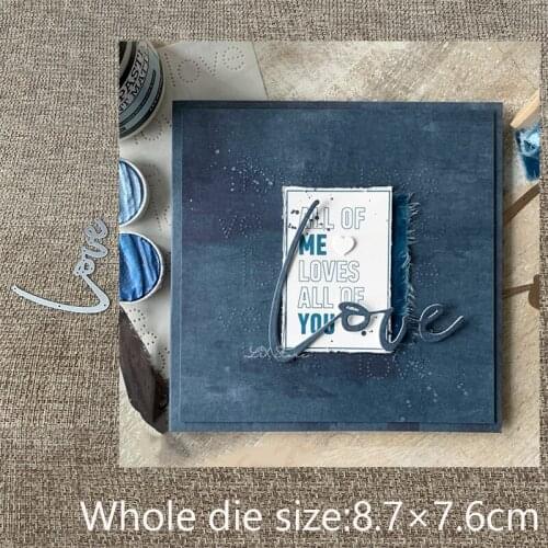 New Design Craft Metal stencil mold Cutting Dies love word letter decoration scrapbook die cuts Album Paper Card Craft Embossing