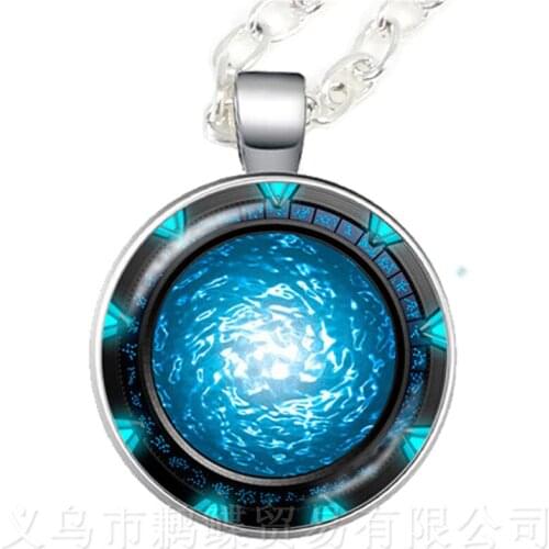 Galaxy Star Time Gem Glass Pendant Necklace Fashion Accessories For Good Friends Sweater chain Jewelry For Women Wholesale