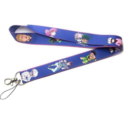 ZF548 1pcs Anime Hunter X Hunter Lanyards ID Badge Holder ID Card Pass Mobile Phone Straps Badge Rope Chain Necklace