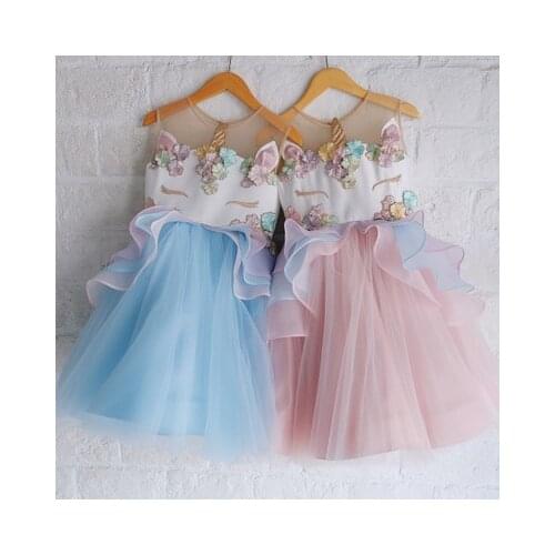 Unicorn Party Costume Dresses for Girls Cosplay Dress Princess Vestidos de Fiesta Infantil Nina Disfraces Infantiles Unicornio