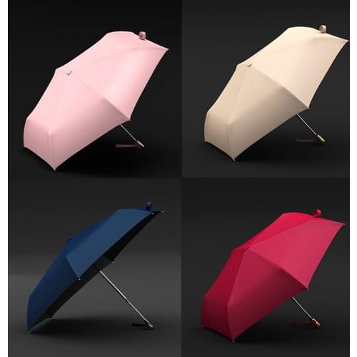 Xiaomi Flat Automatic Umbrella Rain Women Umbrella Girls Anti UV Portable Folding Umbrellas 6 Ribs Parasol Ultralight Travel Sun