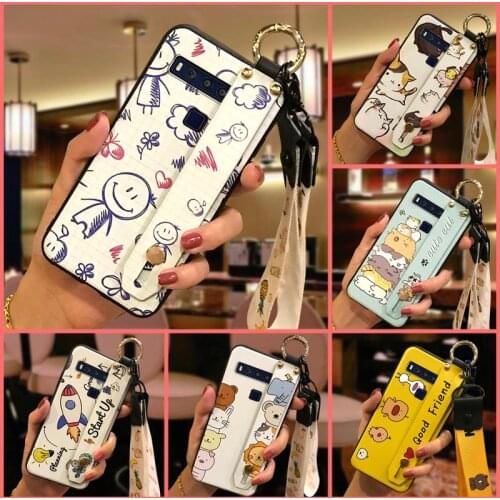 New Arrival Anti-knock Phone Case For TCL 10L/10 Lite Wrist Strap For Girls Shockproof Silicone