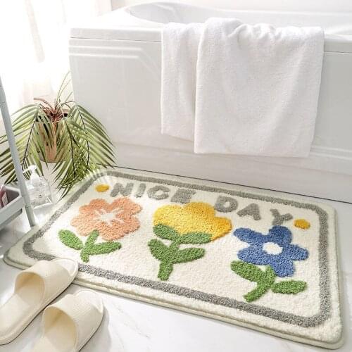 Modern Flower Soft Long Carpet For Bedroom Bedside Non slip Tatami Floor Mat Cashmere Home Living Room Area Rugs Carpets