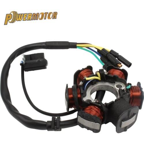 Motorcycle Magneto stator Upper OR Lower DC Stator Coil 6 Stage Group Interpolation Generator For YX 50cc-125cc Engines