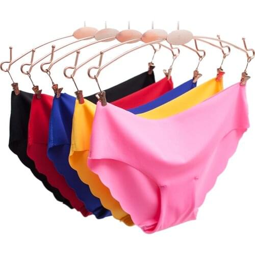 Women Panties Underwear Ultra-thin Viscose Seamless Briefs For Womens Comfort low-Rise Ruffles Sexy Lingerie Summer New Hot