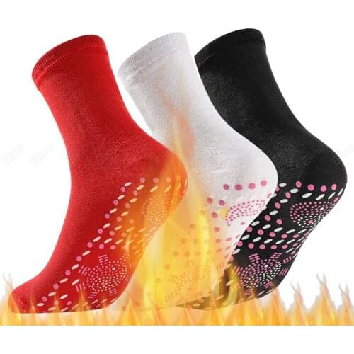 Tourmaline Self-heating Socks Insoles For Women Men Self Heated Socks Magnetic Therapy Comfortable Winter Warm Massage Socks Pad