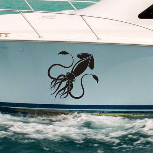 Sleeve-fish Squid Sticker Tuna Fish Decal Bucket Tackle Shop Fishhook Sticker Fish Tank Boat Box Car Vinyl