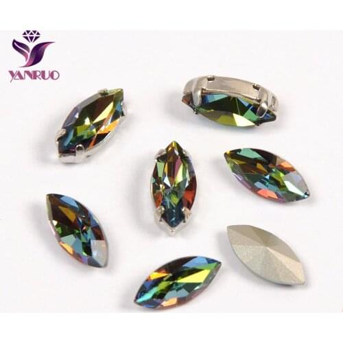 YNARUO 4200 Navette VM Fancy Crystals Horse Eye Rhinestones Glass Bling Stones for Crafts Clothing Sewing Ornaments Diamond