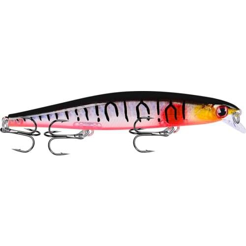 YUZI 1PCS New Minnow Fishing Lure 110mm 13g Hard Artificial Bait Slow Sink 3D Eyes Wobblers Fish Pesca