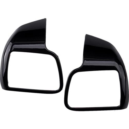 1Pair Black Steering Wheel Frame Trim Moulding ABS Fit For Toyota Highlander Kluger 2014 2015 2016 2017 2018 2019