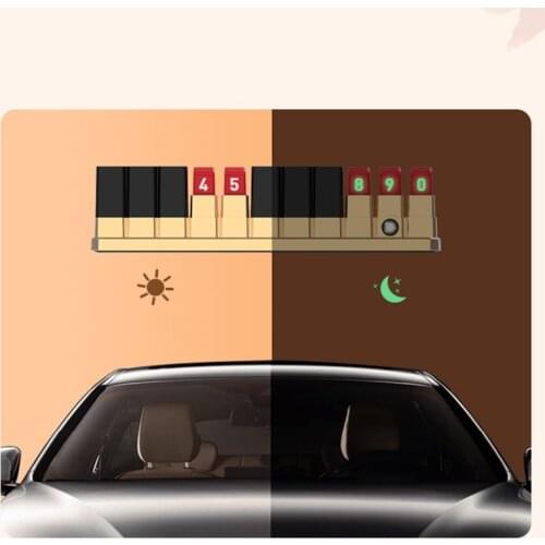 1 Pcs ABS Car Temporary Luminous Telephone Stop Sign Parking Number Plate Lipstick Pattern Universal