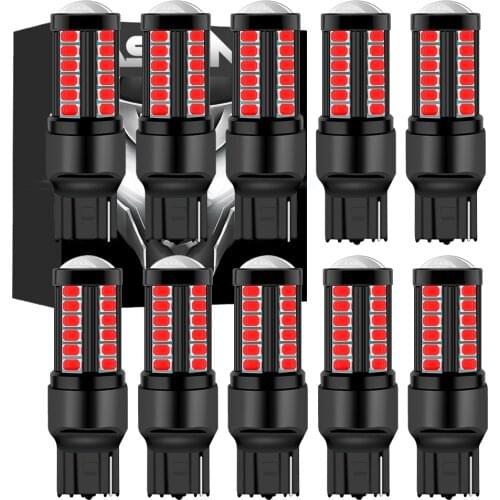 10pcs 1156 BA15S P21W 1157 P21/5W BAU15S PY21W 7440 T25 LED Car Tail Bulb Brake Lights Reverse Lamp Daytime Running Signal Light