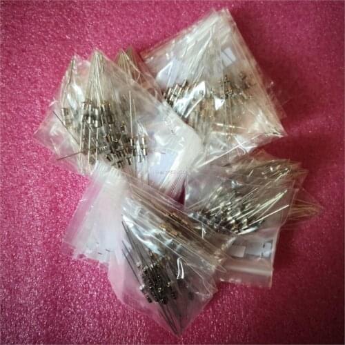 10Kind 100Pcs/lot 3.6*10mm 250V Double iron cap Axial Slow Glass fuse with lead wire Mix Set 0.5/1A 2A 3A 3.15A 4A 5A 6.3/8A 10A