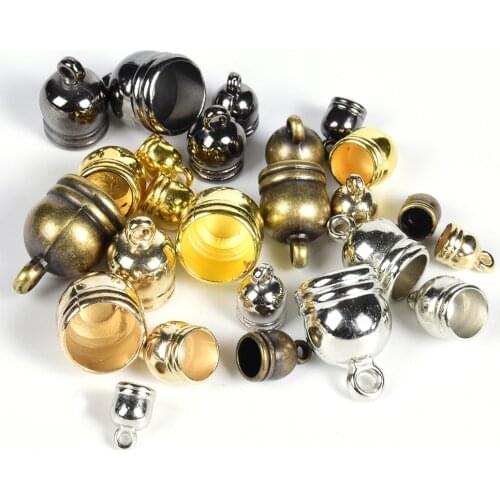 20-50Pcs/Lot Bracelet End Tip Tassel Caps Necklace Earrings DIY Accessories Fringe Plastic End Caps For Jewelry Making Supplies