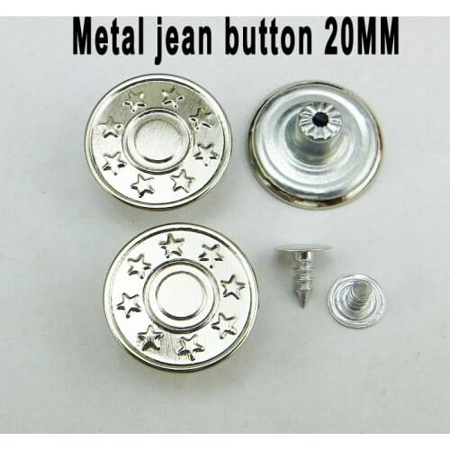 30PCS 20MM Silver Gray Metal Brand Skull Jeans Button Decoration Garment Buttons Sewing Clothes Accessories JMB-320