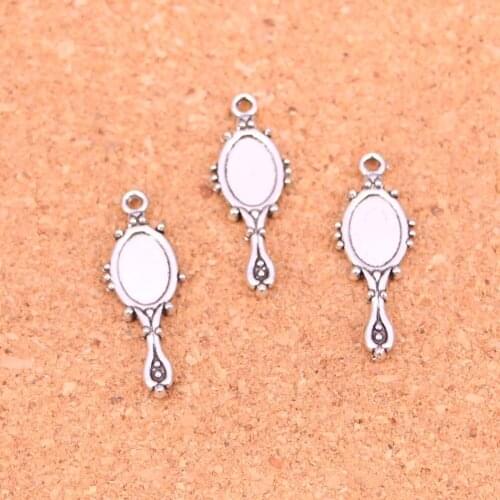35pcs Devil Mirror Charms Metal Alloy DIY Necklace Pendant Making Findings Handmade Jewelry 27*10mm