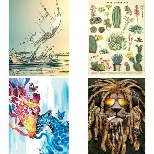 3D Diy round diamond painting diamond inlaid diamond art embroidery painting painted cartoon animal home decoration handmade