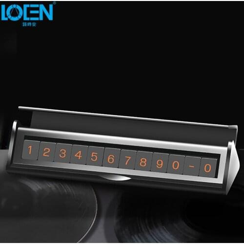 Car Temporary Phone Number Parking Plate Stickers Hidden ABS Plastic Telephone Number Card Black Car Styling Accessories