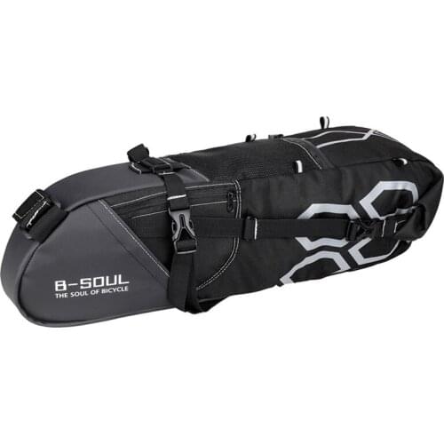 B-SOUL 10L Bike Bag Bike Rear Seat Bag Bicycle Tool Storage Pouch Cycling Saddle Tail Packs Bike Storage Bag for casco ciclismo