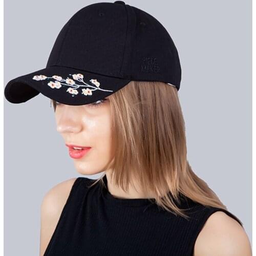 Flower Embroider Baseball Cap Cycling Running Golf Caps Elegant Women Casual Snapback Breathable Sports Hat UV Protection Panama