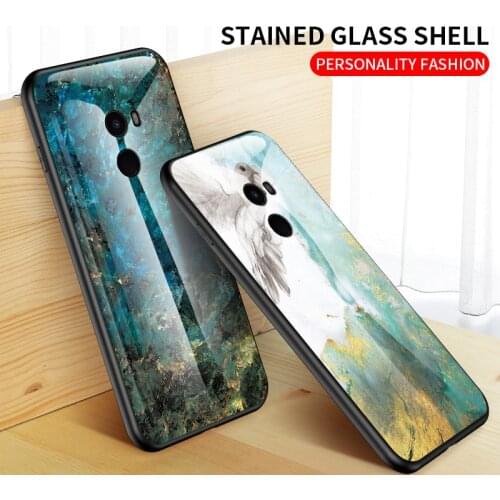 For XIAOMI REDMI K30PRO NOTE6PRO Case Luxury Marble Tempered Glass Silicone Frame Back Cover For POCO F3 MAX2S Phone Cases shell