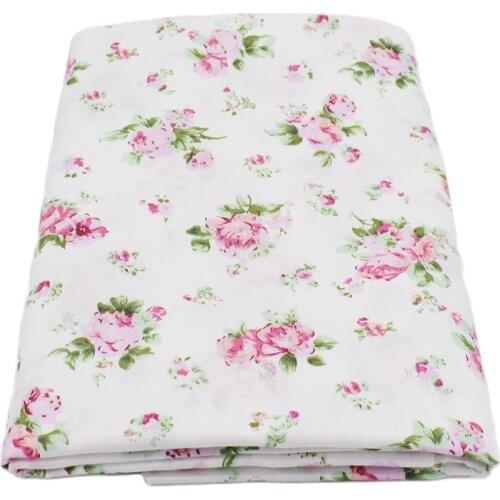 CMCYILING 1 Yard Printed Floral Cotton Fabric For Sewing Handmade DIY Quilting Textile Doll Material