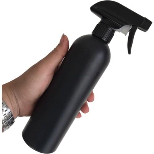 500ML HDPE Hairdressing Spray Bottle Black Empty Bottle Refillable Mist Bottle Dispenser Salon Barber Hair Tools Water Sprayer