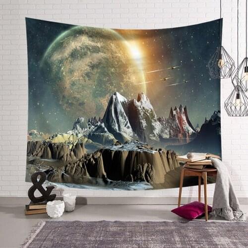 Moon Hippie Tapestry Psychedelic Galaxy Space Tapestry Natural Landscape Tapestry Home Dorm Room Décor