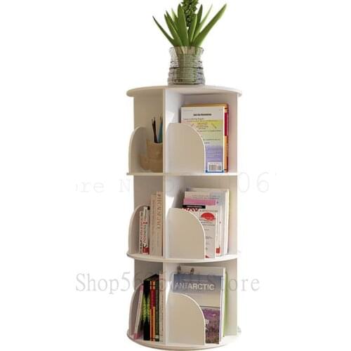 Creative Revolving Bookshelf, Simple Modern Floor Bookshelf, Bedroom Office, Primary School Students Economic Simple Storage