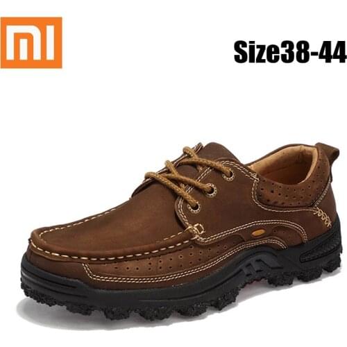 Handmade Genuine Leather Men Casual Shoes Soft Comfort Flats Shoes High Quality Outdoor Men Sneakers Shoes Men Dropshipping