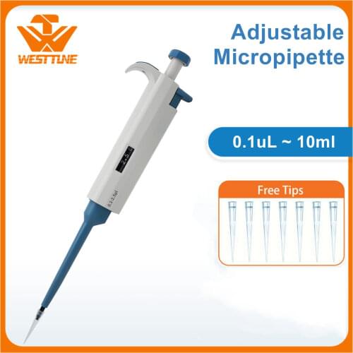 Micro Pipette Gun Lab Single Channel Pipettor Adjustable Volume Micropipette TopPette Free Tips