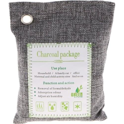 Natural Air Purifying Bag Bamboo Charcoal Air Freshener, Deodorizer, Odor Eliminator, Odor Absorber For Cars and Closets