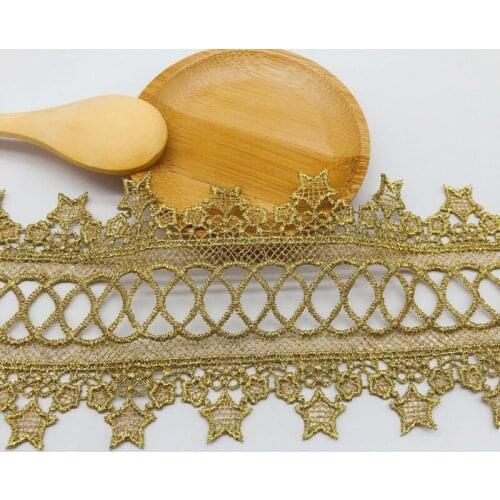 New Products Star Gold Lace Bilateral Cross Filigree Clothing Accessories Handmade Hem Lolita Accessories Lace Accessories