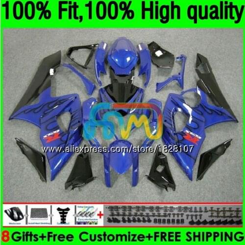 OEM For SUZUKI GSXR-1000 GSX Blue&flames R1000 GSXR 1000 CC 05 06 42BS.28 GSX-R1000 1000CC 05 06 K5 GSXR1000 2005 2006 Fairing