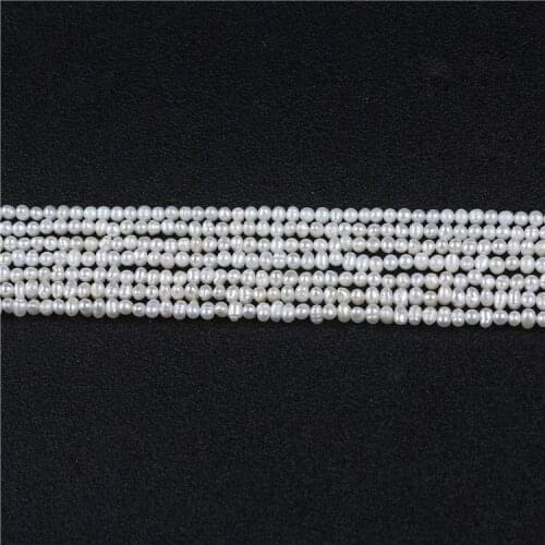 Wholesale cheap price 3.5-4mm A Grade potato shape pearl strands