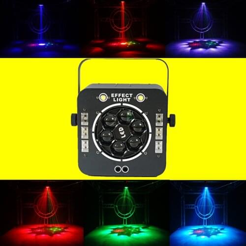 Bee-eye four-in-one effect light household rotating color dance party DJ disco Christmas show club stage lighting free mail