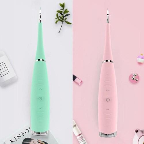 Portable Electric Sonic Dental Scaler Tooth Calculus Remover Tooth Stains Tartars Tool Dentist Whiten Teeth Health Hygiene white