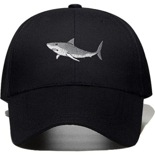 Dropshipping New Shark Embroidery dad hat Men Women 100% Cotton Summer Fashion Baseball Cap Adjustable Hat 2020