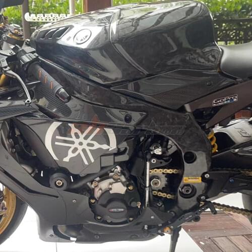 Frame Heat Shield Guard Cover For Yamaha R1 2015 2016 2017 2018 2019-2020 Full Forged Carbon Fiber 100% Twill