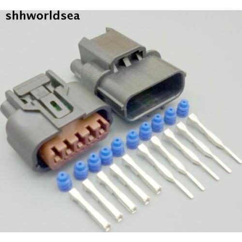 Shhworldsea 5 Pin 6189-1081 6189-6909 Female Male 1.2mm Automotive AUTO Waterproof Connector Plug Auto Oxygen Sensor Plug