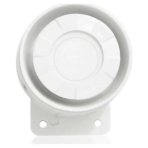 SmartYIBA Alarm Siren Wired Mini Horn Siren For Home Alarm System Indoor Wired White Siren Horn