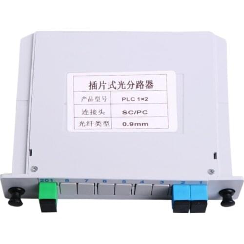 SC UPC PLC 1X2 splitter Fiber Optical Planar waveguide type Coupler PLC 1X2 Single Mode FTTH PLC Splitter box Free Shipping